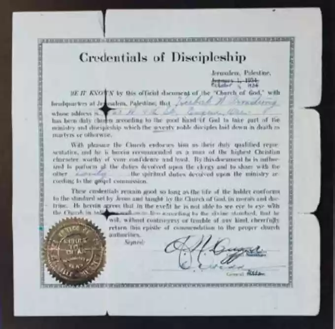 Credentials of Discipleship (1934)(colour)